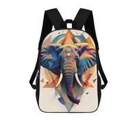 sinyumoney Geometric Elephant Art Print Mochila Escolar Infantil Impresa En 3D 17inch Mochilas De Moda Para Niños De Primaria Y Secundaria