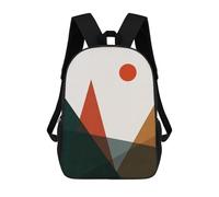 sinyumoney Geometric Landscape 2 Mochilas Impresas En 3D Para Niños, Mochila Escolar, Mochila Informal Para Exteriores, Mochila Informal De Moda Para Niños, Lindas Bolsas De Viaje 17inch
