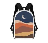 sinyumoney Geometric Landscape 5 Mochila Escolar Impresa En 3D Mochilas Informales Para Niños Mochila Escolar Impresa En 3D Para Niños De Primaria Y Secundaria 17inch
