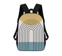 sinyumoney Geometric Lines II Mochila Infantil Para Niñas, Mochila Escolar 3D, Mochila Para Niños Pequeños, Mochila Informal De Día, Mochila Escolar De Moda 17inch