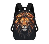 sinyumoney Geometric Lion Animation Mochila Escolar, Mochila De Viaje Resistente Al Agua, Mochila Para Computadora Para Niñas, Niños Y Adolescentes 17inch