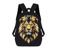 sinyumoney Geometric Lion Mochilas Impresas En 3D Para Niños 17inch Mochilas De Moda Informales Para El Día A Día, Bolsas De Viaje, Mochilas Informales Para Exteriores Para Niños Y Niñas
