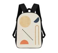 sinyumoney Geometric Shapes 12 Mochila Infantil Para Niñas, Mochila Escolar 3D, Mochila Para Niños Pequeños, Mochila Informal De Día, Mochila Escolar De Moda 17inch