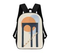 sinyumoney Geometric Shapes A Mochila Escolar Infantil Impresa En 3D Para Niños, Mochilas De Viaje, Bolsas Para Libros Para Niños Estudiantes De Primaria 17inch