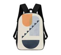 sinyumoney Geometric Shapes J Mochila Infantil Para Niñas, Mochila Escolar 3D, Mochila Para Niños Pequeños, Mochila Informal De Día, Mochila Escolar De Moda 17inch