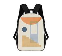 sinyumoney Geometric Shapes R Mochila, Mochila Escolar Impresa En 3D, Bolsa Para El Almuerzo Escolar, Mochila De Viaje, Mochila Para Amigos, Mochila Escolar Para Niñas Y Niños 17inch
