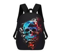 sinyumoney Geometric Skull Artwork Mochila Infantil, Mochila Escolar Impresa En 3D, Mochila Para Niños Y Niñas, Mochila Escolar Ajustable Para La Escuela Primaria 17inch