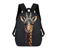 sinyumoney Geometric Style Giraffe Mochila Escolar Grande, Ligera E Informal: Perfecta Para Viajes, Trabajo Y Uso Diario 17inch
