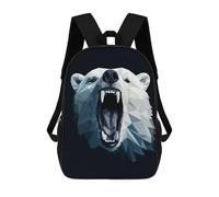 sinyumoney Geometric Style Polar Bear Mochila Escolar Resistente Al Agua, Mochila De Viaje, Bolsa Para Computadora Para Campus, Viajes Al Aire Libre, Deportes 17inch