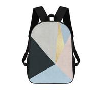 sinyumoney Geometric Textures 12 Mochila Escolar Infantil Impresa En 3D Para Niños, Mochilas De Viaje, Bolsas Para Libros Para Niños Estudiantes De Primaria 17inch