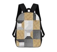 sinyumoney Geometric Textures VIII Mochilas Para Niños Y Estudiantes, Mochilas Escolares Impresas En 3D, Mochilas Para Estudiantes De Primaria Y Secundaria, Mochilas Para Niños Y Niñas 17inch