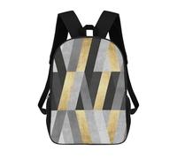 sinyumoney Geometric Textures XX Mochila Escolar Infantil Impresa En 3D, Mochila Informal De Moda Para Niños, Mochila De Viaje De Alta Capacidad Para Libros Para Niños 17inch