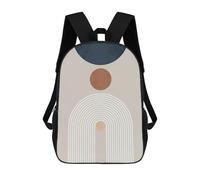 sinyumoney Geometry And Minimalist 6 Mochila, Mochila Infantil, Mochila Escolar Para Estudiantes, Mochila Para Libros, Mochila Escolar Impresa En 3D Para Niños Y Niñas 17inch