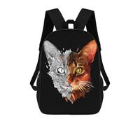 sinyumoney GeoSketch Cat Mochila Escolar Para Computadora Para La Escuela/trabajo/viajes Para Niñas, Adolescentes 17inch