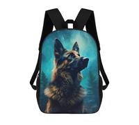 sinyumoney German Shepherd Aurora Mochila Escolar Infantil, Mochilas Impresas En 3D, Mochilas Escolares De Moda Para Niños De Primaria Y Secundaria 17inch