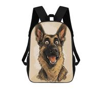sinyumoney German Shepherd Caricature Mochilas Impresas En 3D Para Niños, Mochila Escolar, Mochila Informal Para Exteriores, Mochila Informal De Moda Para Niños, Lindas Bolsas De Viaje 17inch