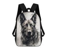 sinyumoney German Shepherd Dog Beauty Mochila Infantil, Mochila Escolar Impresa En 3D, Mochila Para Niños Y Niñas, Mochila Escolar Ajustable Para La Escuela Primaria 17inch