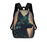 sinyumoney German Shepherd Dog Forest Mochila De Peluche Con Dibujos Animados, Mochila 3D Para Niños, Bolsa Escolar, Idea De Regalo De Cumpleaños Para Niños Y Niñas 17inch