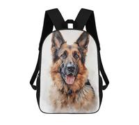 sinyumoney German Shepherd Dog Mochila Infantil, Mochila Escolar Impresa En 3D, Mochila Para Niños Y Niñas, Mochila Escolar Ajustable Para La Escuela Primaria 17inch