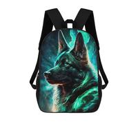 sinyumoney German Shepherd Dog Mythic Mochila Infantil, Mochila Escolar Infantil, Mochilas Escolares Impresas En 3D Para Niños Y Estudiantes Adolescentes 17inch