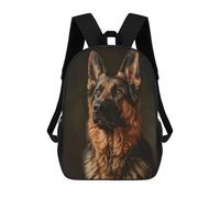 sinyumoney German Shepherd Dog Painting Mochilas Infantiles Mochila Escolar Impresa En 3D Para Niños Mochilas De Viaje Bolsas Para Libros Para Niños 17inch Mochila Escolar