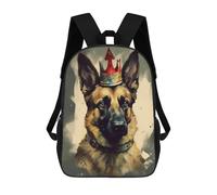 sinyumoney German Shepherd Dog Petite Mochila Escolar Infantil Impresa En 3D, Mochila Informal De Moda Para Niños, Mochila De Viaje De Alta Capacidad Para Libros Para Niños 17inch