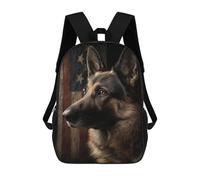 sinyumoney German Shepherd Dog Portrait-1 Mochilas Escolares De Moda Para Papelería, Impermeables, Informales, Para Hombres, Mujeres Y Adolescentes 17inch