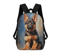 sinyumoney German Shepherd Dog Puppy Mochila, Mochila Escolar Impresa En 3D, Bolsa Para El Almuerzo Escolar, Mochila De Viaje, Mochila Para Amigos, Mochila Escolar Para Niñas Y Niños 17inch
