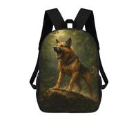 sinyumoney German Shepherd Dog Roaring in Forest Mochila De Viaje Para La Universidad, Mochilas Para El Campus, Viajes Al Aire Libre Y Deportes 17inch