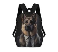 sinyumoney German Shepherd Dog Suit Mochila Escolar Infantil Impresa En 3D Para Niños, Mochilas De Viaje, Bolsas Para Libros, Mochila Escolar Infantil 17inch