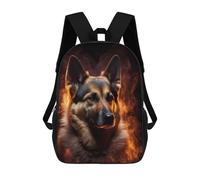 sinyumoney German Shepherd Fire Mochilas Escolares Resistentes Al Agua Mochila Escolar De Negocios - Perfecta Para Viajes, Trabajo Y Uso Diario 17inch