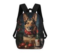 sinyumoney German Shepherd Love Art Mochila Infantil, Mochila Escolar Impresa En 3D, Mochila Para Niños Y Niñas, Mochila Escolar Ajustable Para La Escuela Primaria 17inch