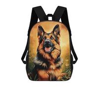sinyumoney German Shepherd Portrait in Nature Mochila Escolar Impresa En 3D 17inch Mochila Escolar Infantil Mochilas De Viaje Mochila Informal De Moda Para Niños Y Estudiantes