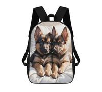 sinyumoney German Shepherd Pup Mochila, Mochila Escolar Impresa En 3D, Bolsa Para El Almuerzo Escolar, Mochila De Viaje, Mochila Para Amigos, Mochila Escolar Para Niñas Y Niños 17inch
