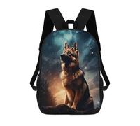 sinyumoney German Shepherd Under Stormy Sky Mochilas Para Niños Mochila Escolar Mochila Escolar Impresa En 3D Para Niños Estudiantes De Primaria Y Secundaria 17inch