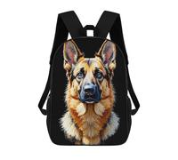 sinyumoney German Shepherds Watchful Eyes Mochila Con Bolsillo Mochilas Impresas En 3D, Mochilas De Viaje, Mochilas Para Libros, Mochila Escolar Para Niños 17inch