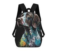 sinyumoney German Shorthaired Pointer Mochila Escolar Impresa En 3D Mochilas Informales Para Niños Mochila Escolar Impresa En 3D Para Niños De Primaria Y Secundaria 17inch