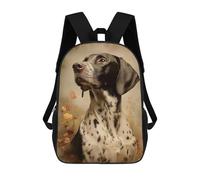 sinyumoney German Shorthaired Pointer Portrait with Floral Accents Mochilas Escolares Y De Negocios, Bolso Resistente Para Portátil Para Hombres/mujeres 17inch