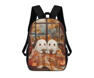 sinyumoney Ghost Couple Cozy Autumn Mochila Escolar Para Institutos Y Colegios Informales Para El Campus, Actividades Al Aire Libre, Viajes Y Deportes 17inch