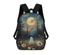 sinyumoney Ghost in Moonlight Forest Mochila Escolar, Mochila De Viaje, Mochila Universitaria, Mochilas Para El Campus, Viajes Al Aire Libre, Deportes 17inch