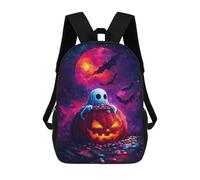 sinyumoney Ghost in Pumpkin Mochila Escolar/de Negocios Resistente Para Portátil Para Niños/niñas/adolescentes 17inch