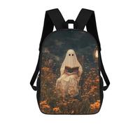 sinyumoney Ghost Reading Book in Field-1 Mochilas Escolares, De Viaje Y Universitarias Para Hombres, Mujeres Y Adolescentes 17inch