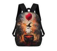 sinyumoney Ghost with Balloon And Cauldron Mochila Escolar Impresa En 3D Para Niños 17inch Mochilas Para Niños Y Niñas, Mochilas Escolares Para Niños, Mochilas De Viaje
