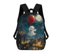 sinyumoney Ghostly Balloon Ride Mochila Escolar Resistente Al Agua, Mochila De Viaje, Bolsa Para Computadora Para Campus, Viajes Al Aire Libre, Deportes 17inch