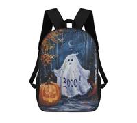 sinyumoney Ghostly Halloween Forest Mochila Impresa En 3D Para Niños, Mochila Escolar, Mochilas De Viaje Para Niños, Bolsas De Libros De Alta Capacidad, Mochila Infantil 17inch