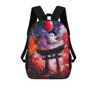 sinyumoney Ghostly Halloween in Japan Mochilas Escolares Impresas En 3D, Mochila Escolar Informal Para Niños, Mochila Escolar De Moda Para Estudiantes De Secundaria 17inch