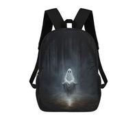 sinyumoney Ghostly Swing in Dark Forest Mochila Escolar Infantil De 17 Pulgadas, Mochila Escolar Impresa En 3D Para Niños De Primaria Y Secundaria