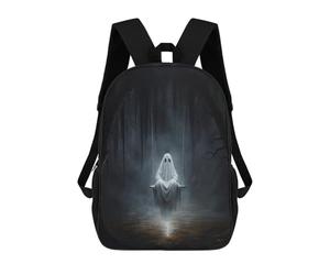 sinyumoney Ghostly Swing in Dark Forest Mochila Escolar Infantil De 17 Pulgadas, Mochila Escolar Impresa En 3D Para Niños De Primaria Y Secundaria