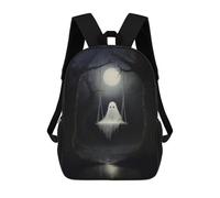 sinyumoney Ghostly Swing in Moonlight Mochilas Infantiles Impresas En 3D Para Niños. Mochilas De Viaje De Moda Para Niños. Mochila Escolar Para Estudiantes De Primaria Y Secundaria.