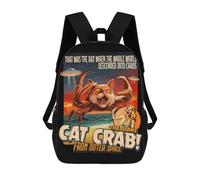 sinyumoney Giant Cat Crab Mochila Escolar Impresa En 3D Para Niños Y Niñas, Mochila Para Portátil Para Niños/estudiantes/adultos 17inch